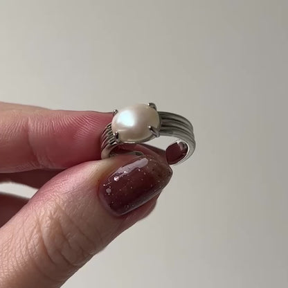 [ vintage pearl ] trois silver