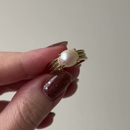 [ vintage pearl ] trois gold