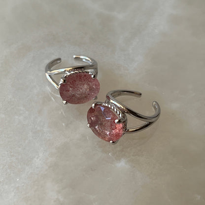 [ pink epidote  ] reine -pinky silver