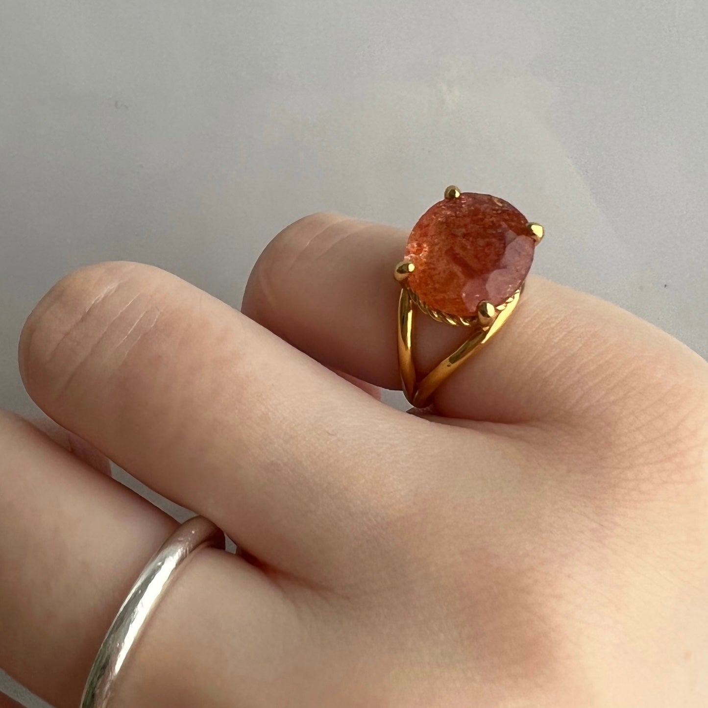 [ sun stone  ] reine -pinky gold