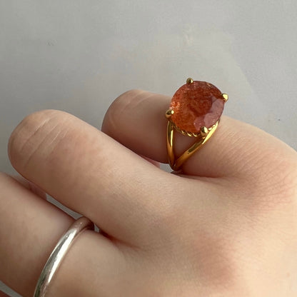 [ sun stone  ] reine -pinky gold