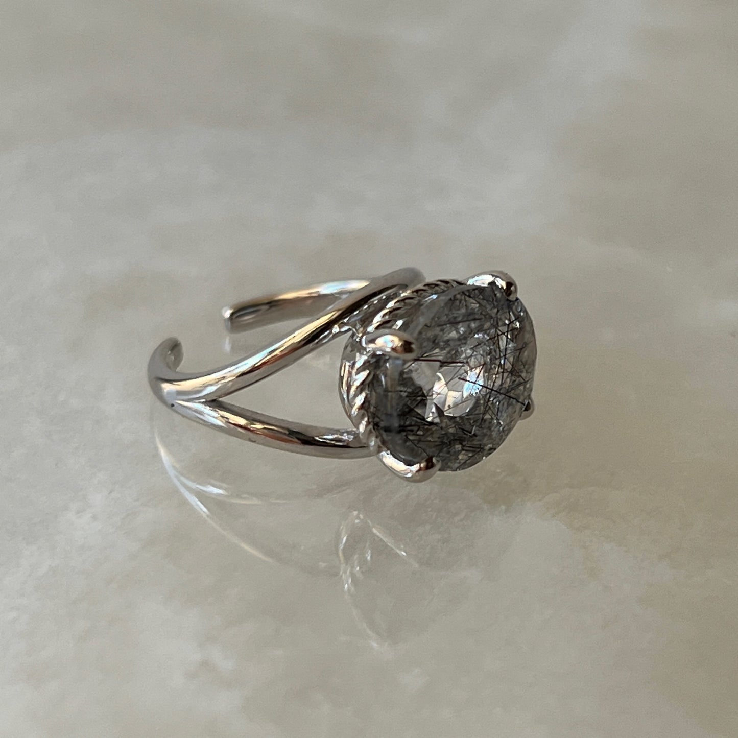 [ tourmaline quartz (clear) ] reine -pinky silver