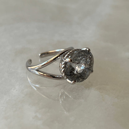 [ tourmaline quartz (clear) ] reine -pinky silver