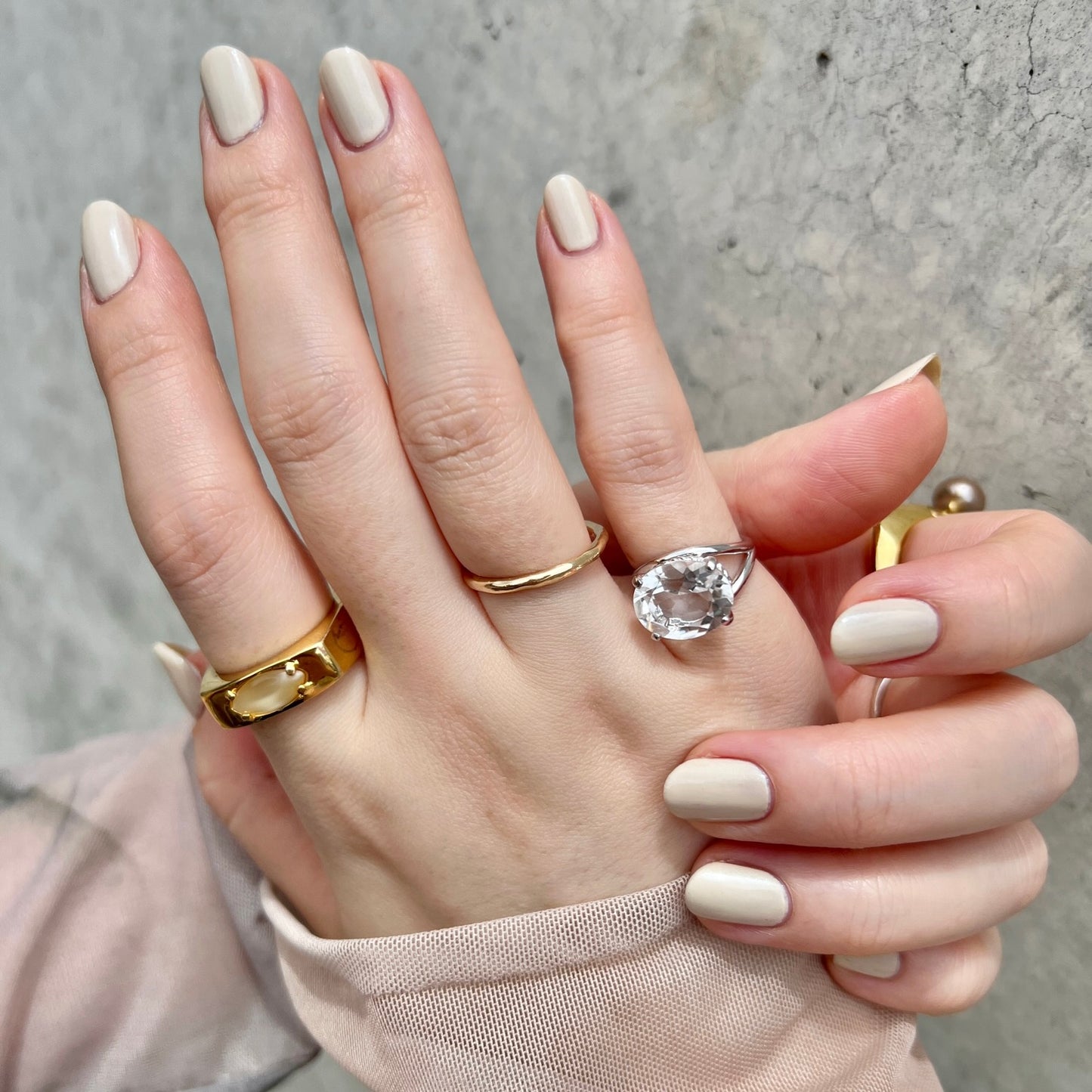 [ crystal  ] reine -pinky silver