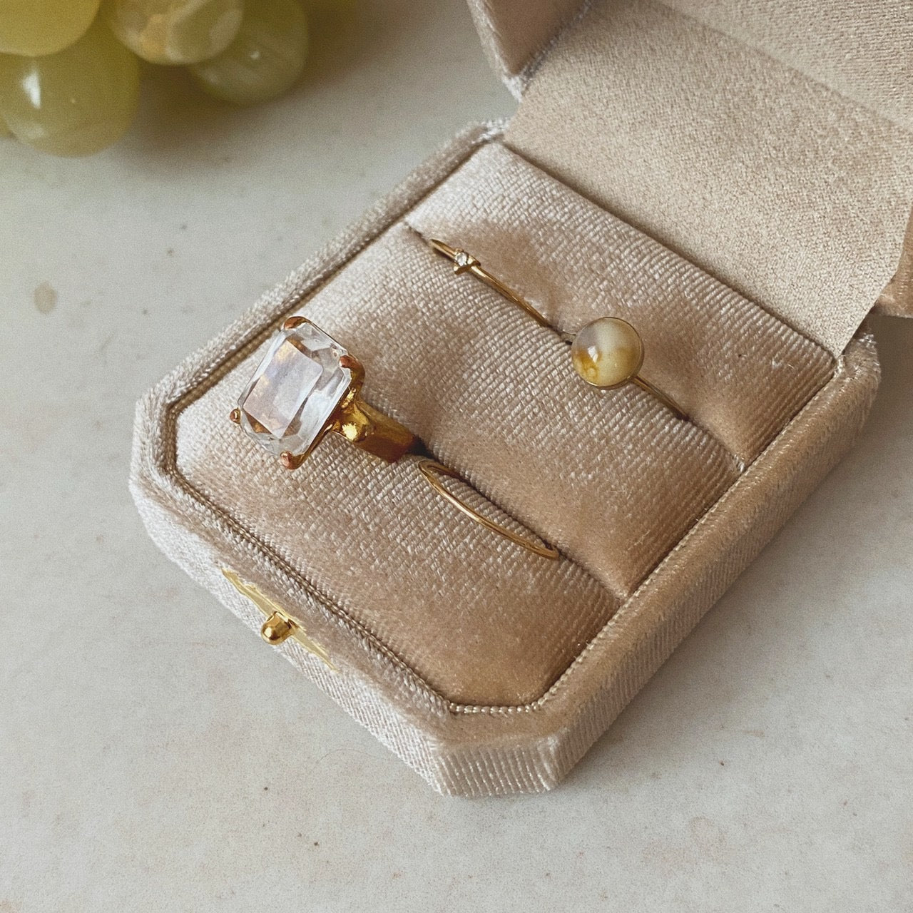 [ nude ] velvet jewelry box