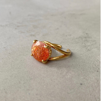 [ sun stone  ] reine -pinky gold