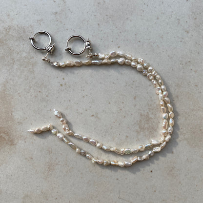 [ small aurora pearl ] long-length piercings