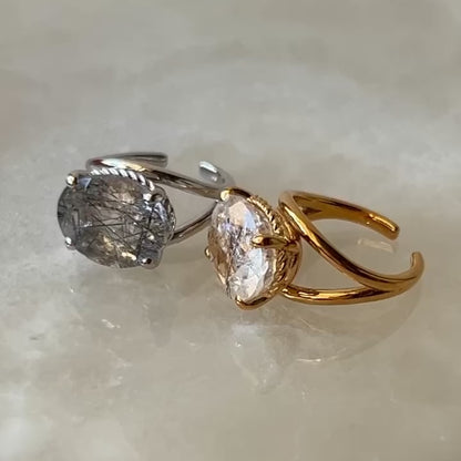 [ tourmaline quartz (clear) ] reine -pinky silver