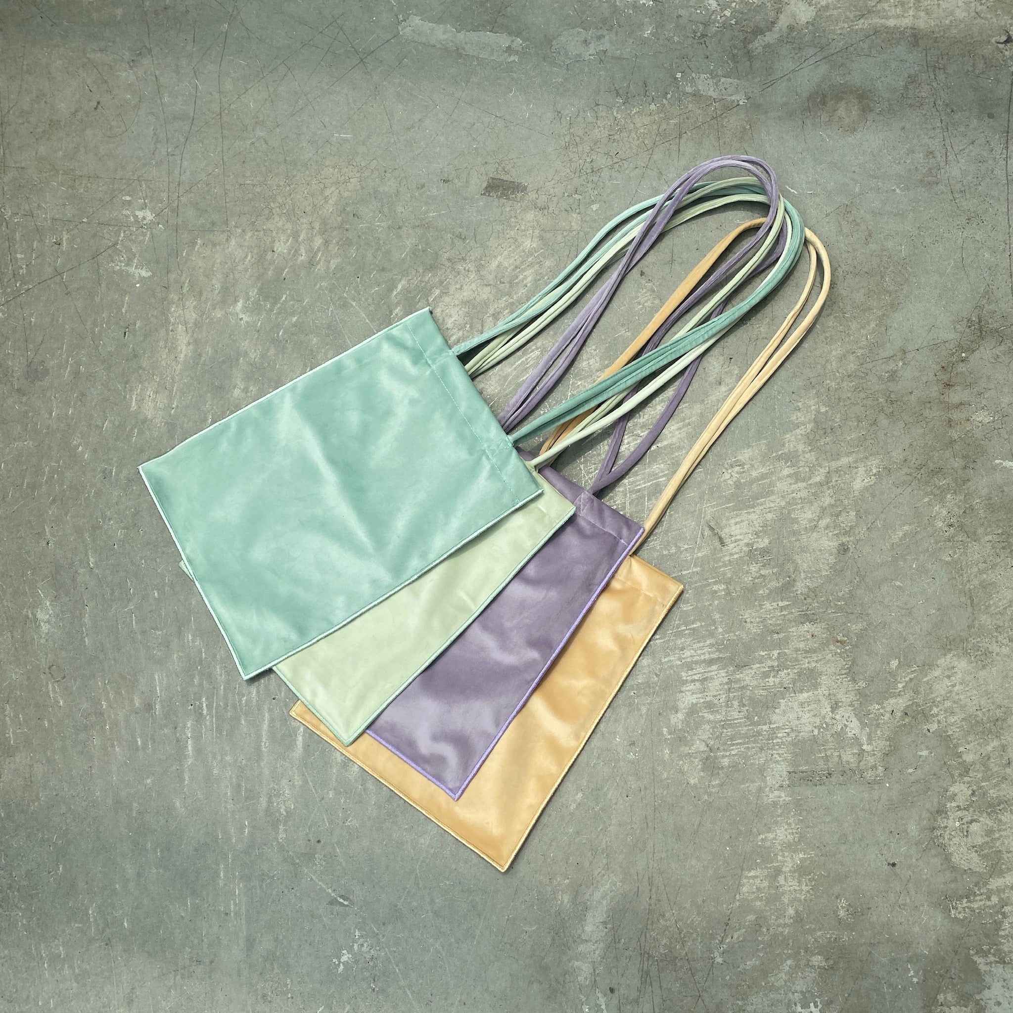 velor mint ] long handle tote bag – POMUM&ARTS