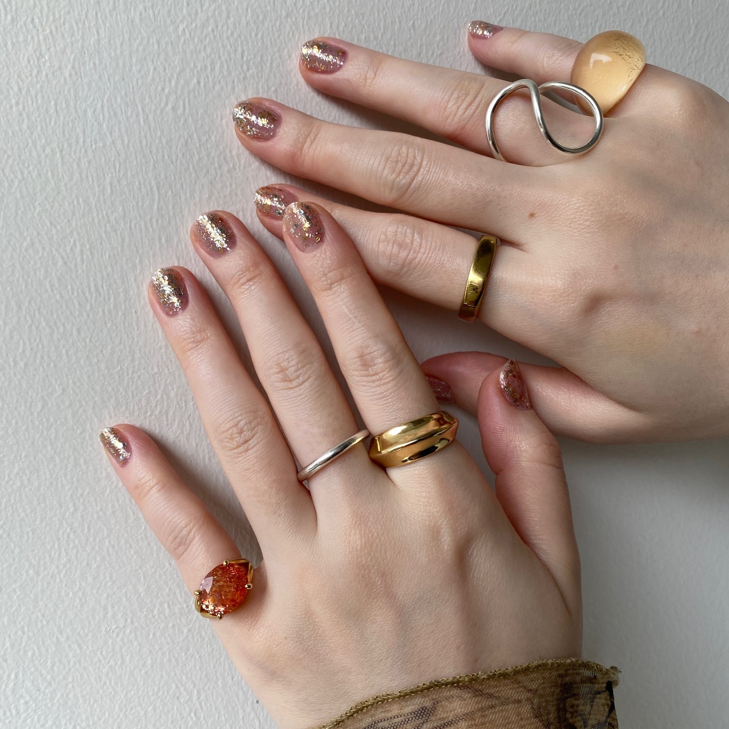 [ sun stone  ] reine -pinky gold