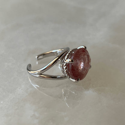 [ pink epidote  ] reine -pinky silver