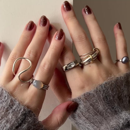 [ gray onyx ]  trois silver