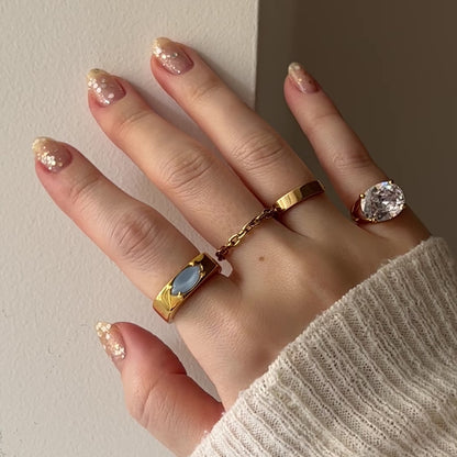 [ blue moon glass stone ] europa gold