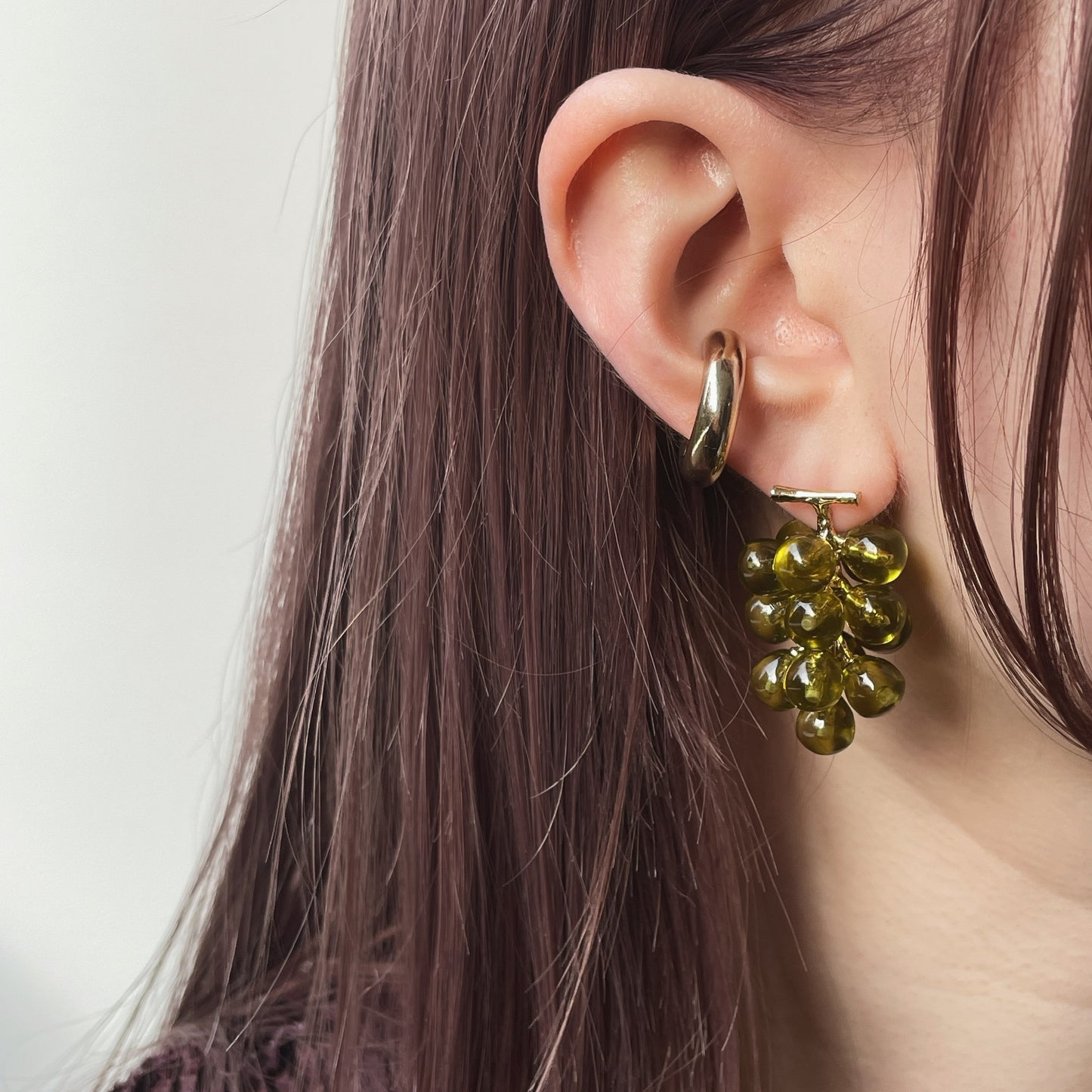 [ clear green ] grape piercing