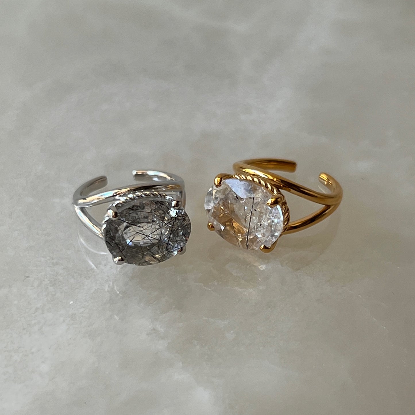 [ tourmaline quartz (clear) ] reine -pinky silver