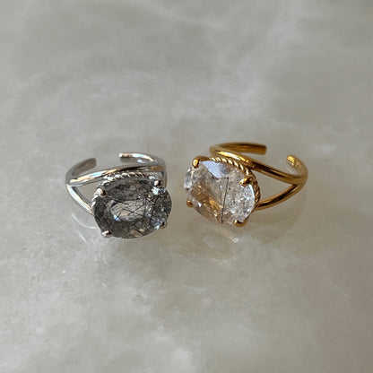[ tourmaline quartz (clear) ] reine -pinky silver