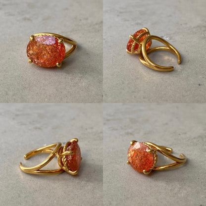 [ sun stone  ] reine -pinky gold