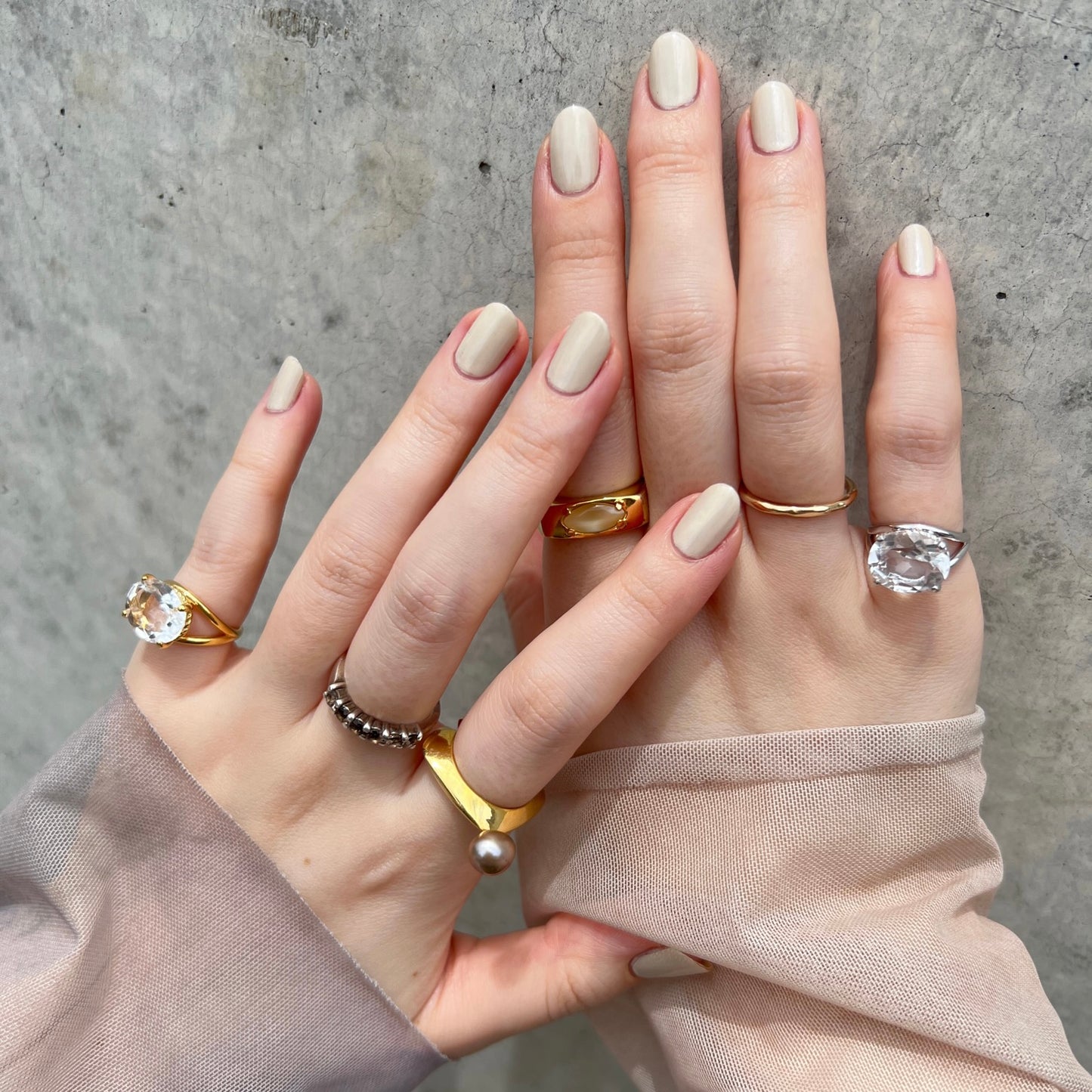 [ crystal  ] reine -pinky silver