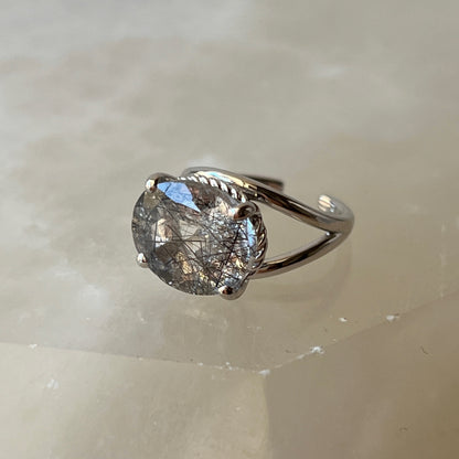 [ tourmaline quartz (clear) ] reine -pinky silver
