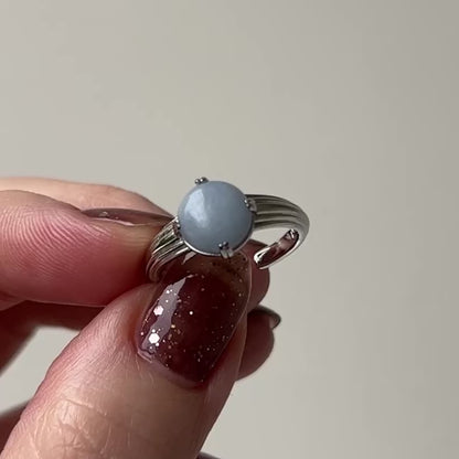 [ angelite ] croissant silver