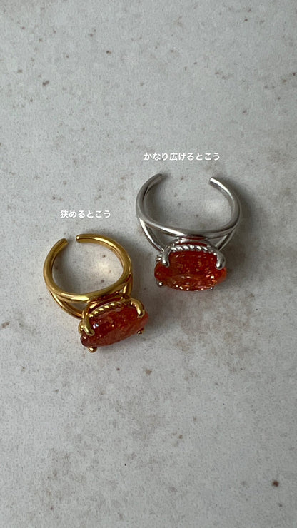 [ sun stone  ] reine -pinky gold
