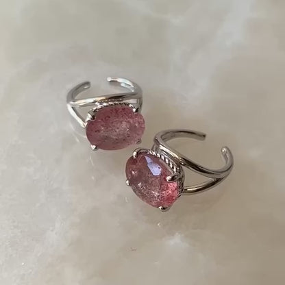 [ pink epidote  ] reine -pinky silver