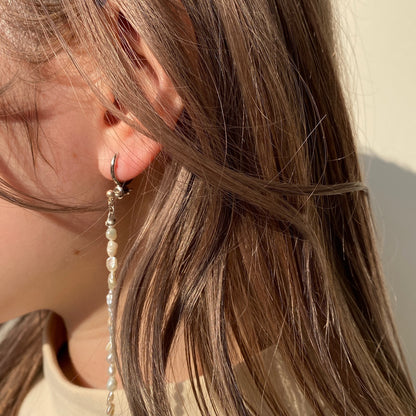 [ small aurora pearl ] long-length piercings