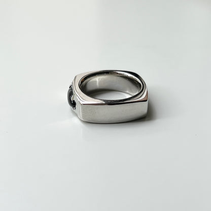 [ black moon glass ] europa silver
