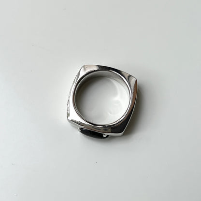 [ black moon glass ] europa silver