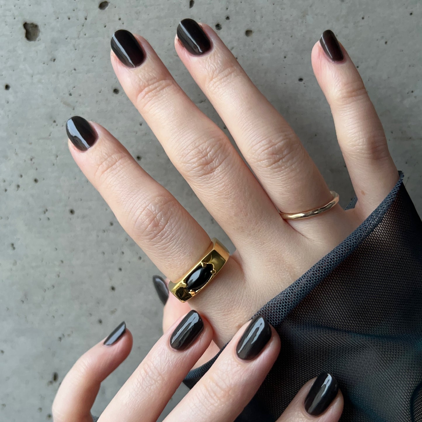 [ black moon glass ] europa gold