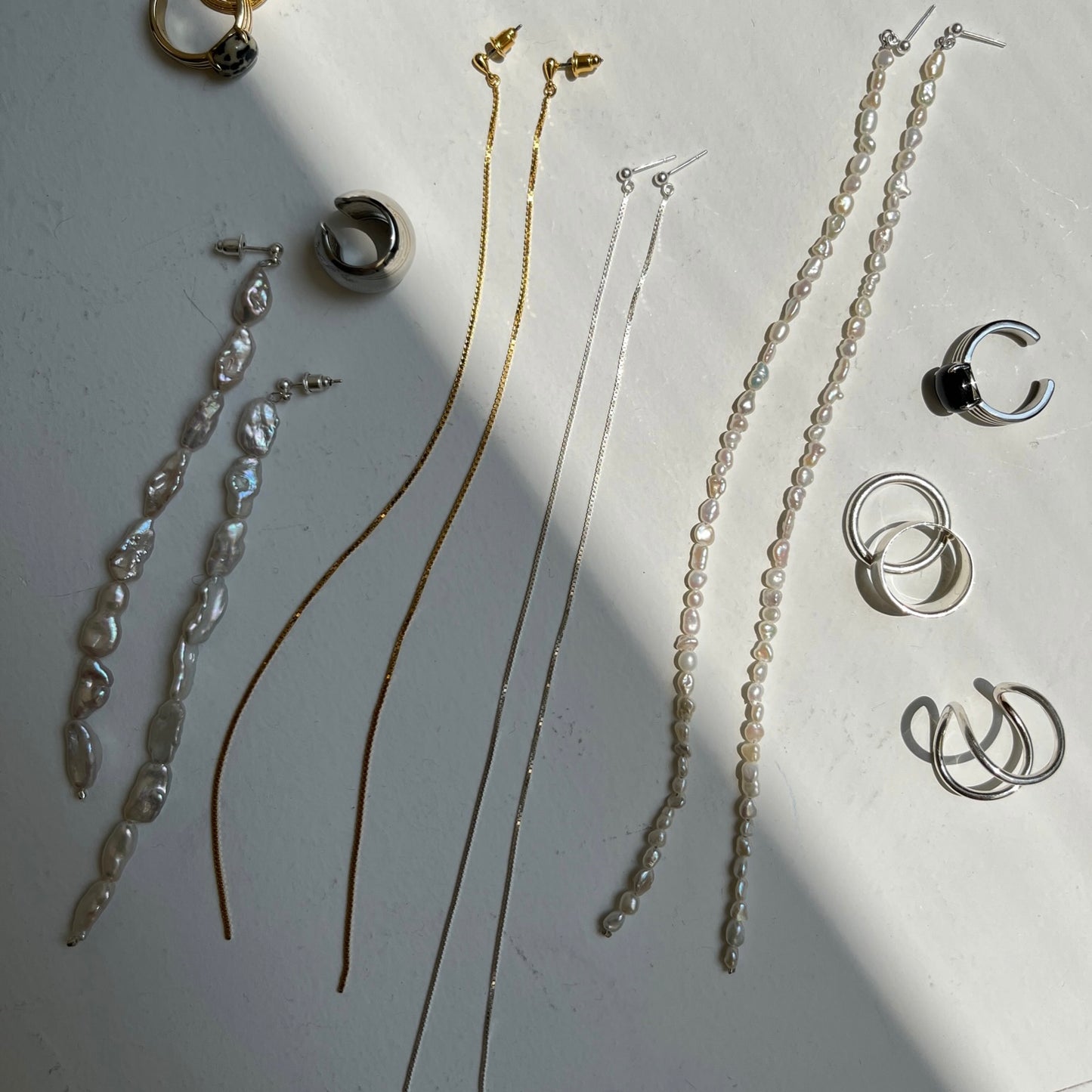 [ gold chain ] long-length piercings