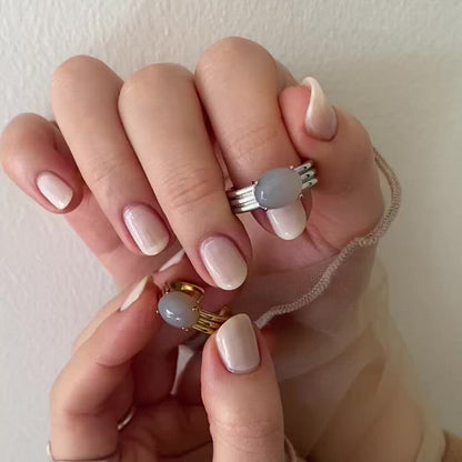 [ gray onyx ]  trois silver