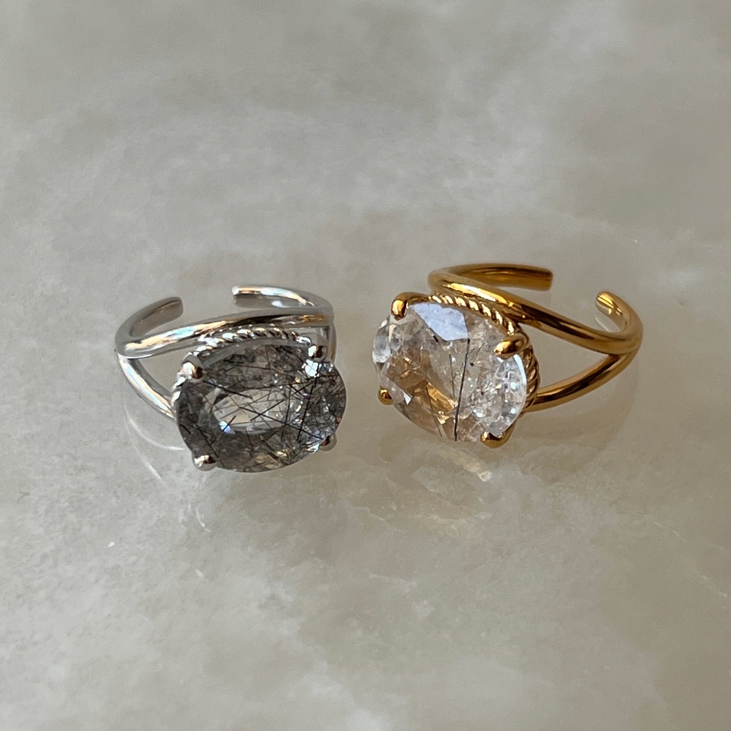 [ tourmaline quartz (clear) ] reine -pinky silver