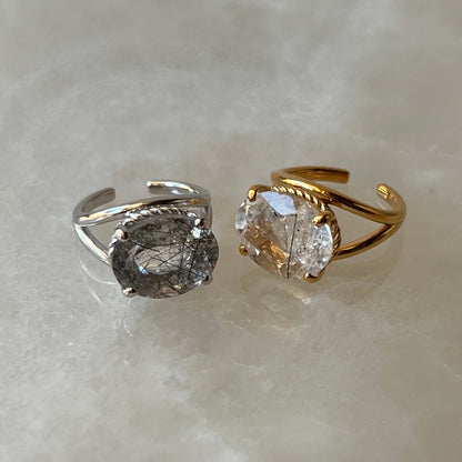 [ tourmaline quartz (clear) ] reine -pinky silver