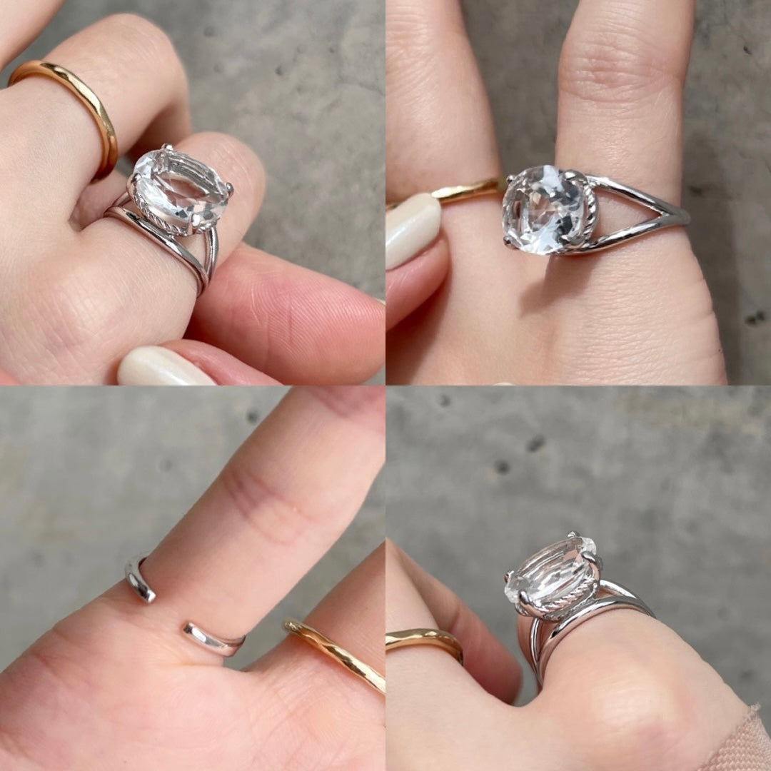 [ crystal  ] reine -pinky silver