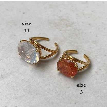 [ sun stone  ] reine -pinky silver