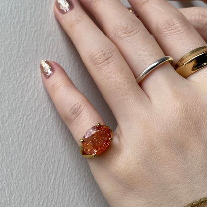 [ sun stone  ] reine -pinky gold
