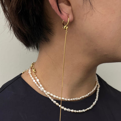 [ gold chain ] long-length piercings