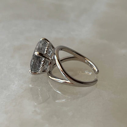 [ tourmaline quartz (clear) ] reine -pinky silver