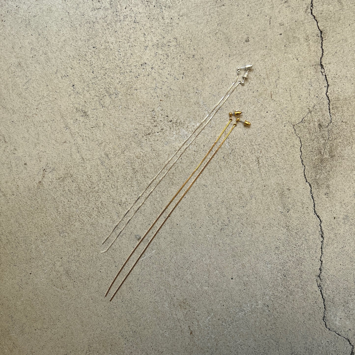 [ silver chain ] long-length piercings