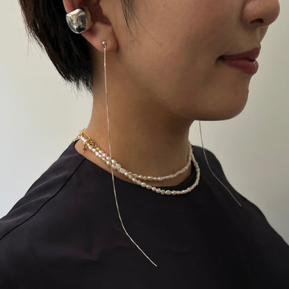 [ silver chain ] long-length piercings