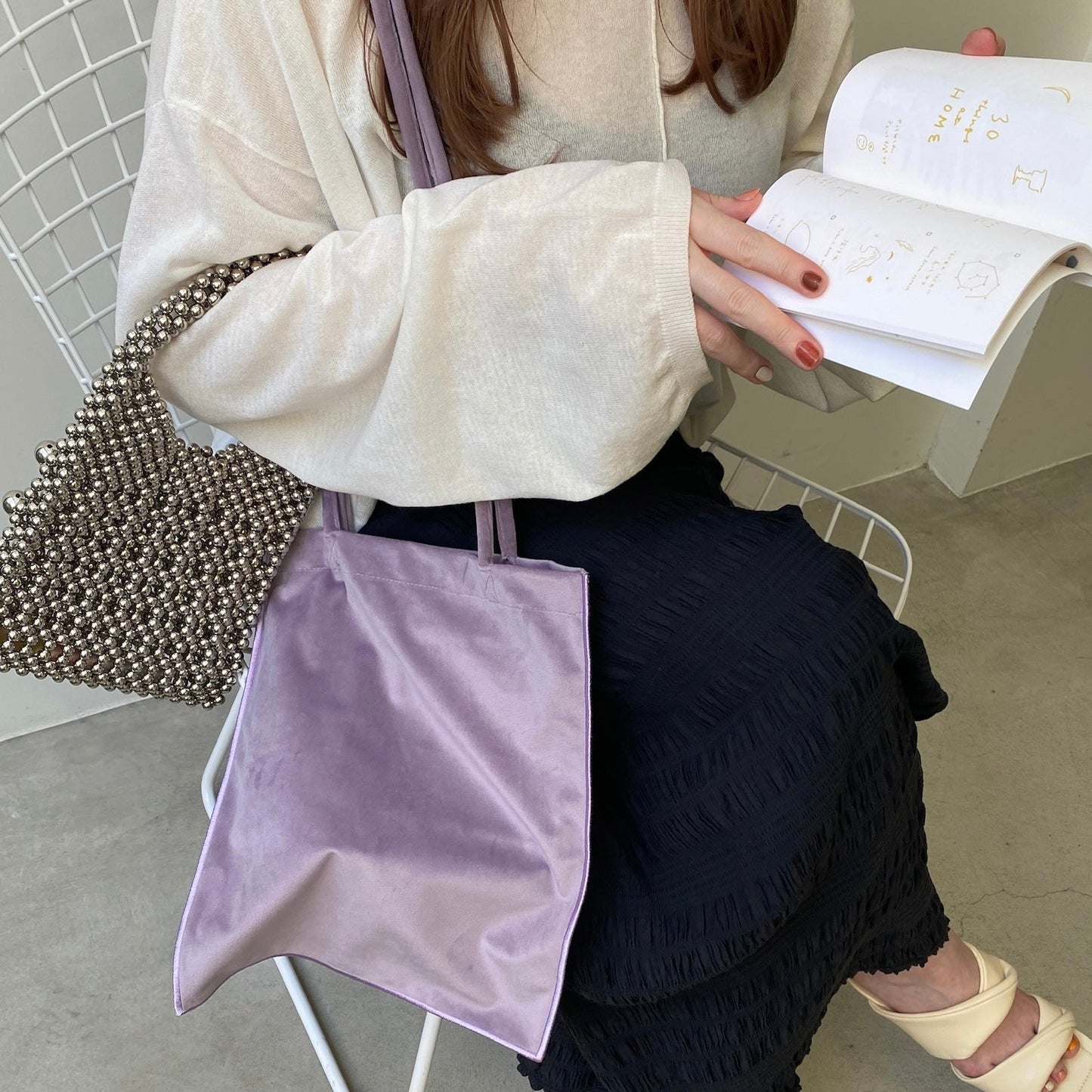 [ velor pione ] long handle tote bag
