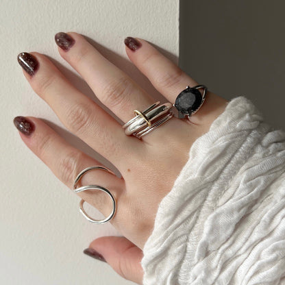 [ tourmaline quartz (dark) ] reine -pinky silver