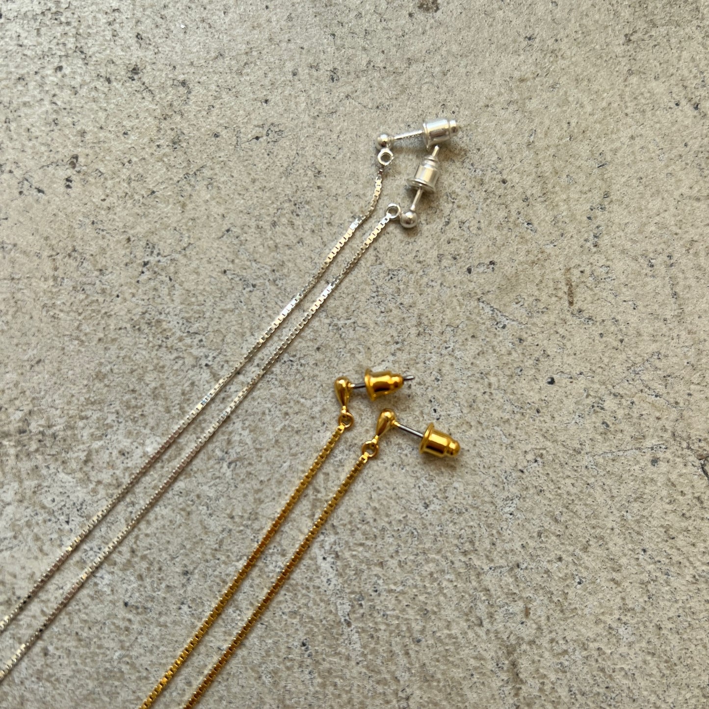 [ silver chain ] long-length piercings