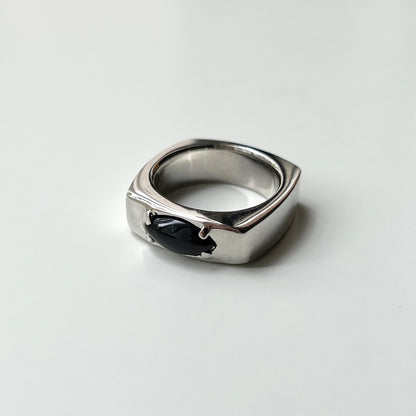 [ black moon glass ] europa silver