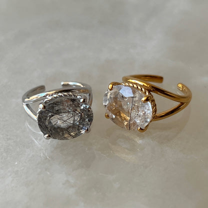 [ tourmaline quartz (clear) ] reine -pinky silver