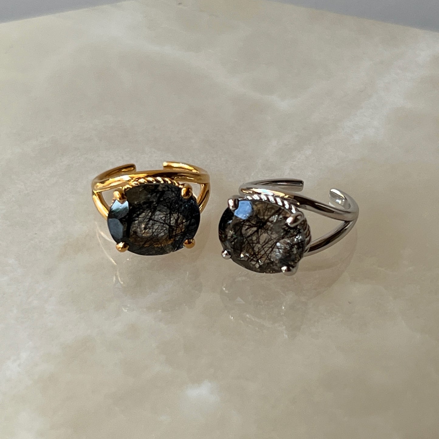 [ tourmaline quartz (dark) ] reine -pinky gold