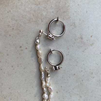 [ small aurora pearl ] long-length piercings