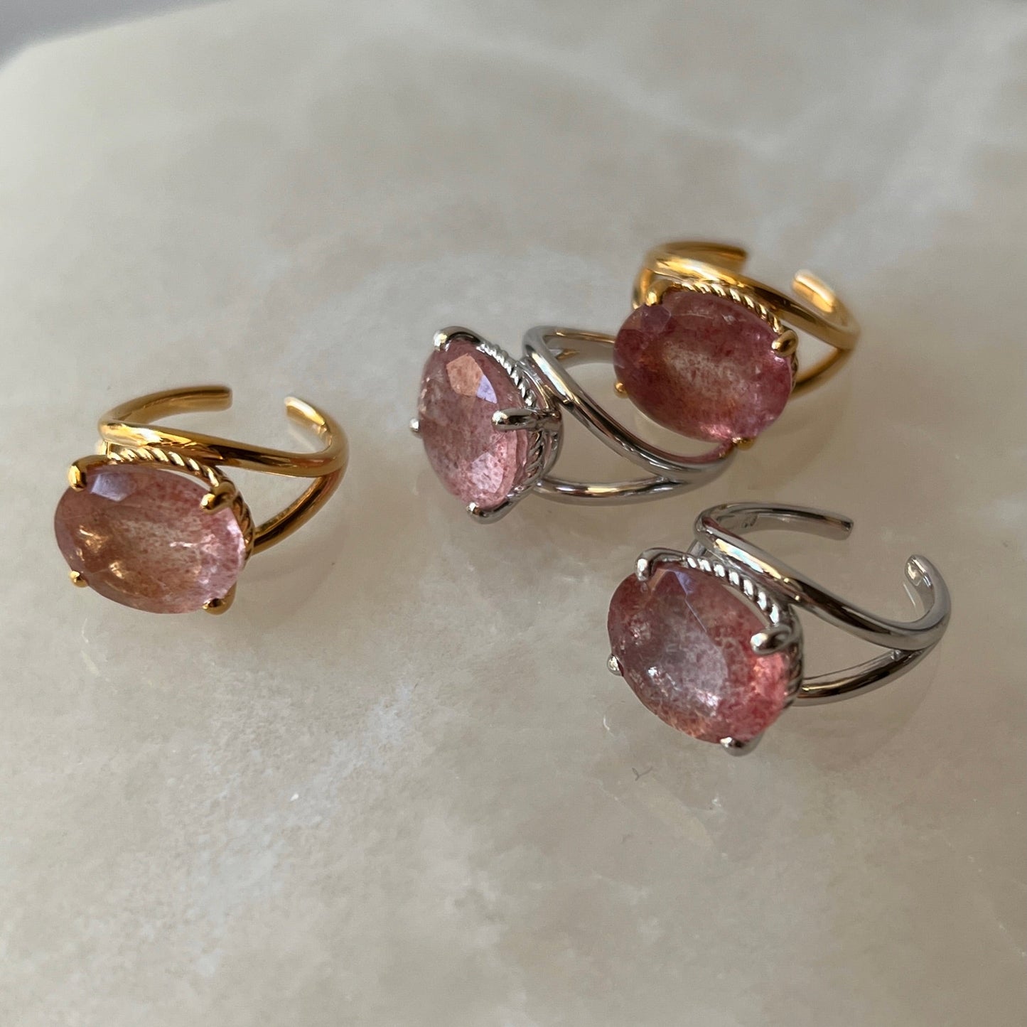 [ pink epidote  ] reine -pinky silver