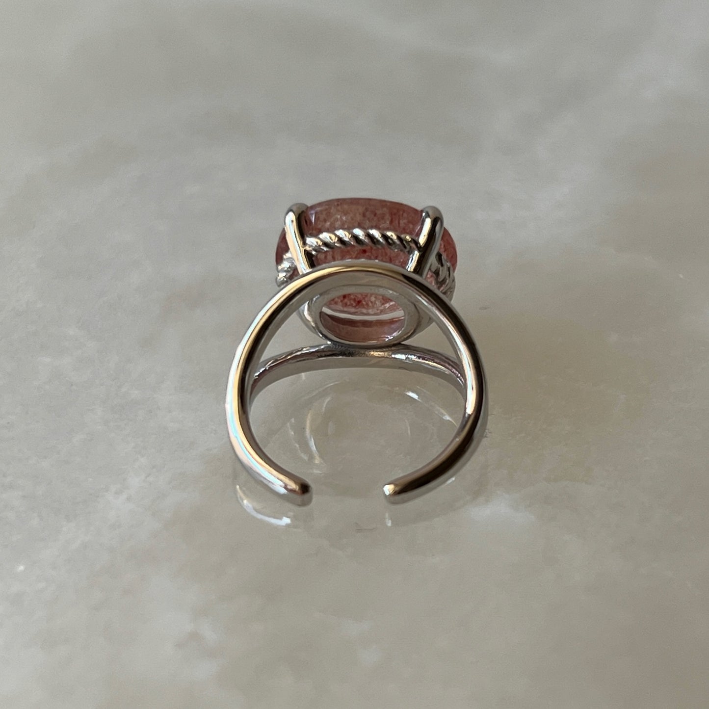 [ pink epidote  ] reine -pinky silver